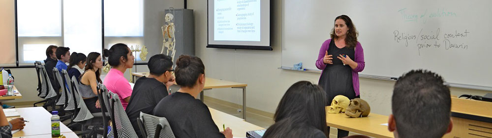 a professor speaks to a classroom of students