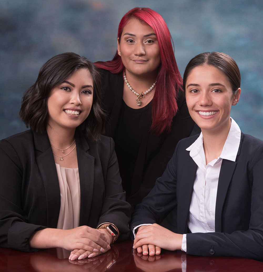 Alana Mahal Bermodes of Miramar College, Ignacio Hernandez Valverde of City College and Joseph Newell of Mesa College.
