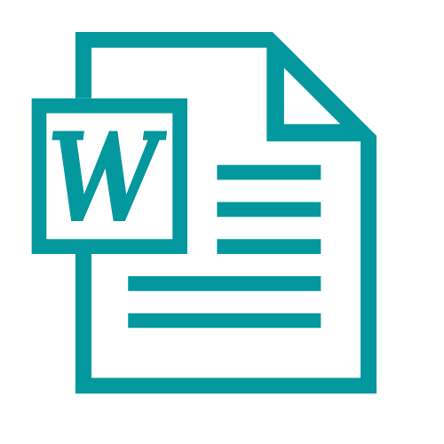 Teal MS Word Icon