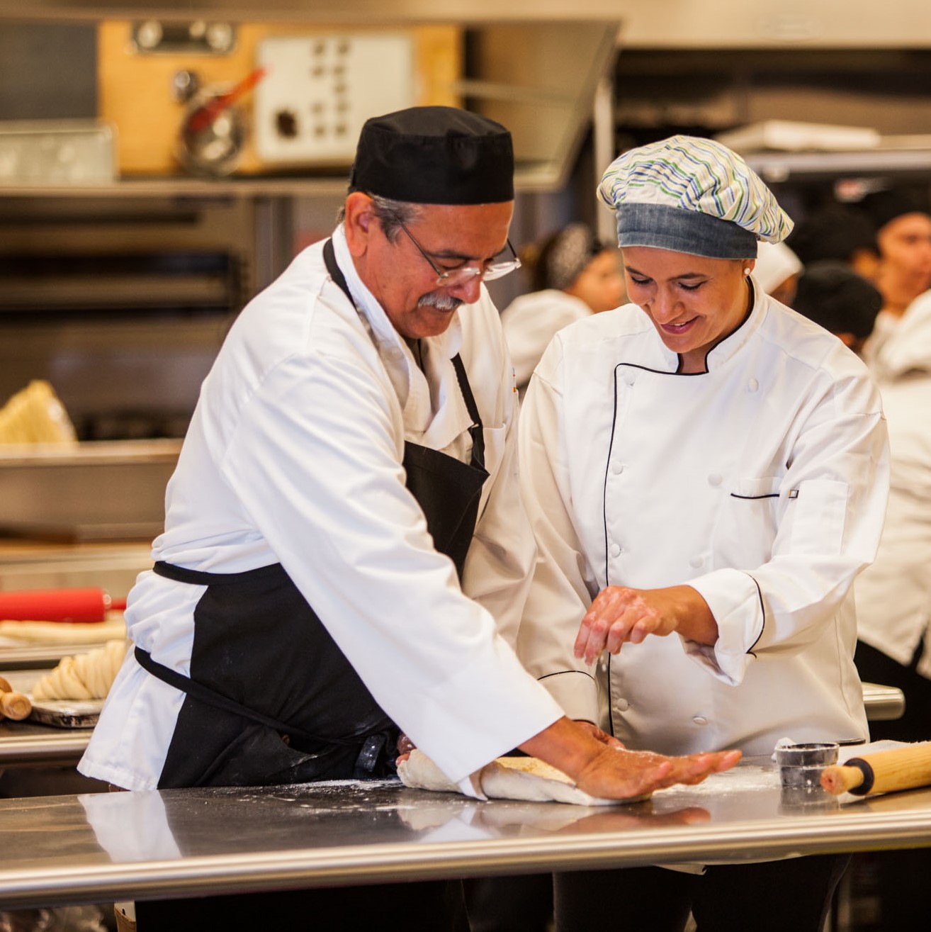 Two chefs working together