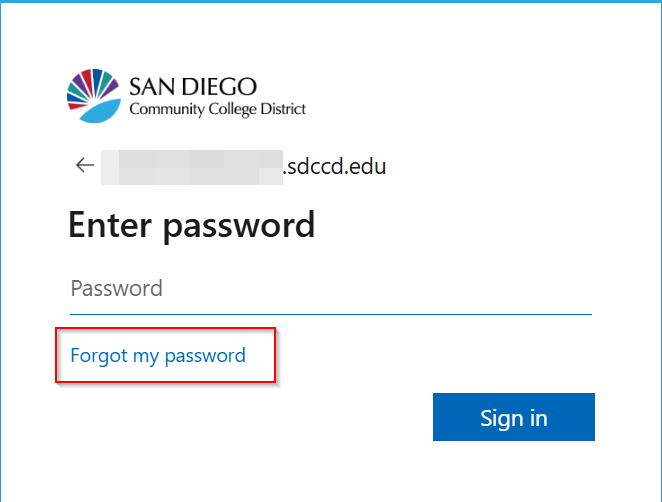password reset