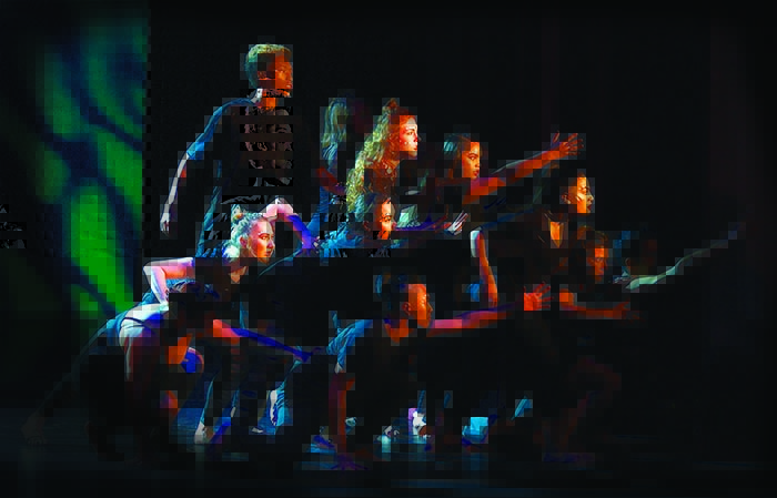 mesa dance members pose onstage