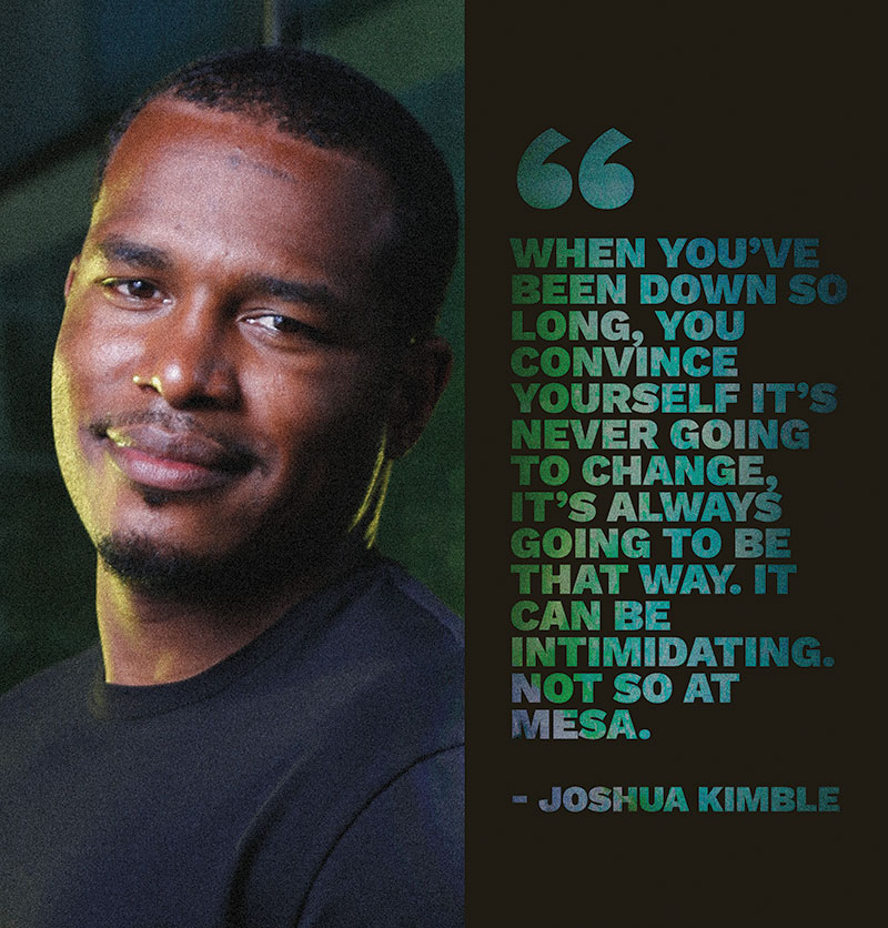Mesa College Student Joshua Kimble