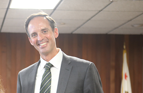 Chancellor Greg Smith smiling