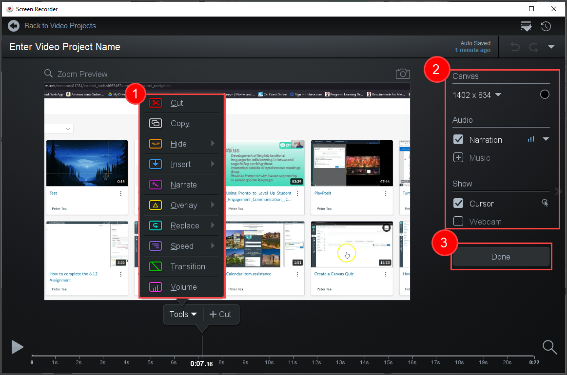 In depth look at the editing tools available