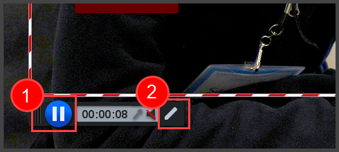 Screenshot of the recording tools