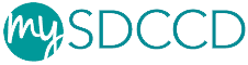 Teal logo that reads My SDCCD