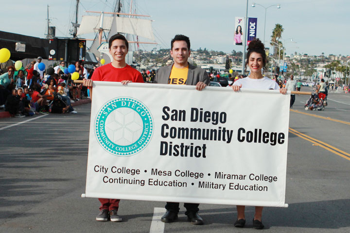 San Diego Community College District students march in the 2015 Martin Luther King, Jr. Parade