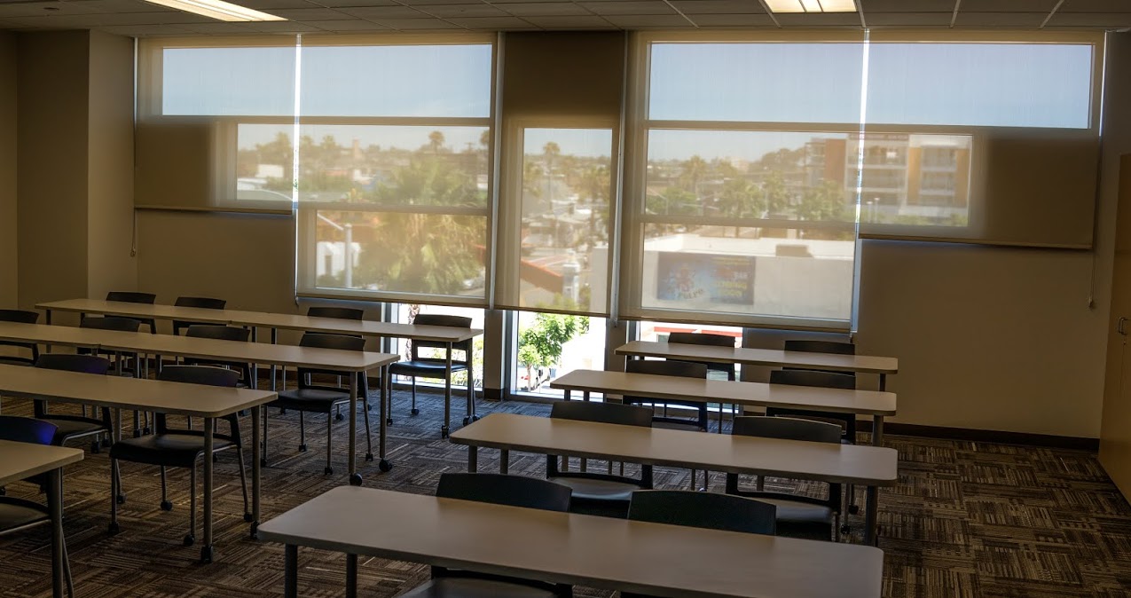 A classroom at the Cesar E. Chavez campus