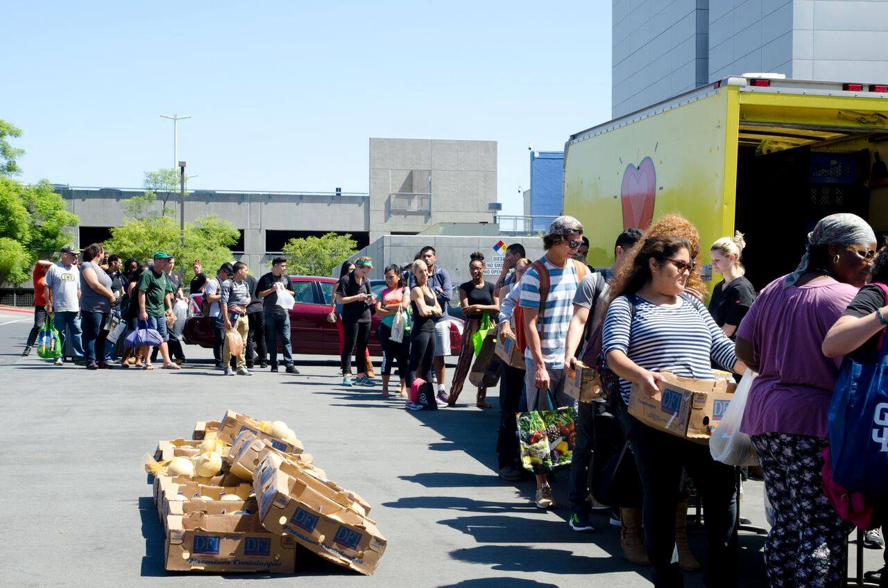 A food drive at San Diego City College.