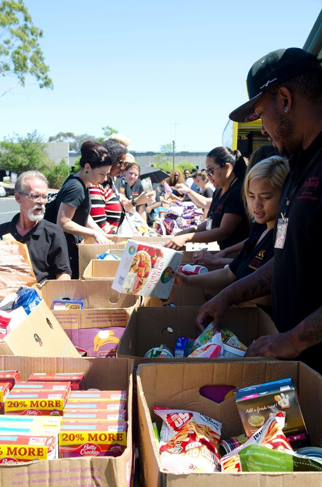 A food drive at San Diego City College