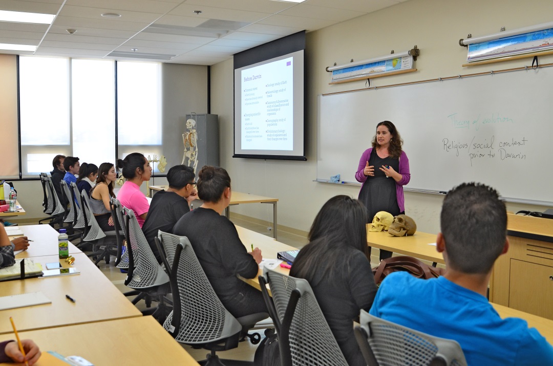 Students listen to a lesson in class