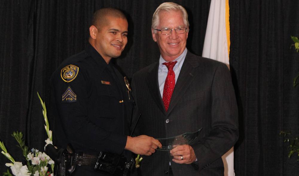 SDCCD Police Officer James Everette was recognized at a Sept. 16 awards ceremony.