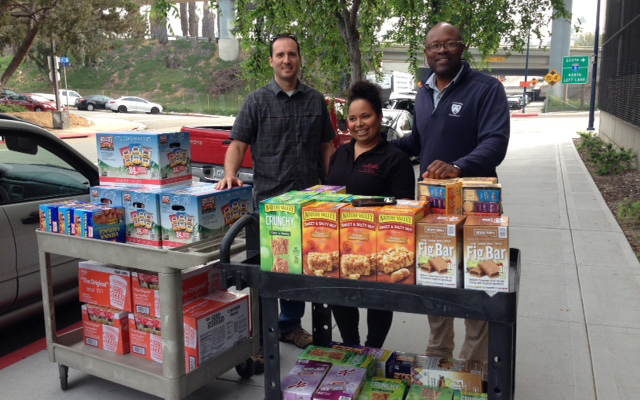 A donation to the City College Food Pantry from City College alum and Columbia University grad, Friend of Downtown member, Michael Taylor. 