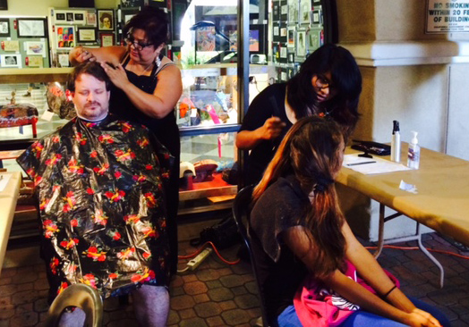 Free haircuts at the San Diego County Fair