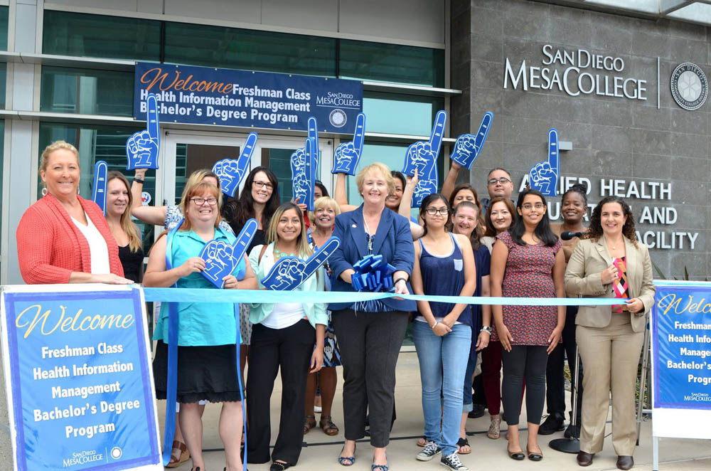 The ribbon cutting launching the baccalaureate pilot program at Mesa College