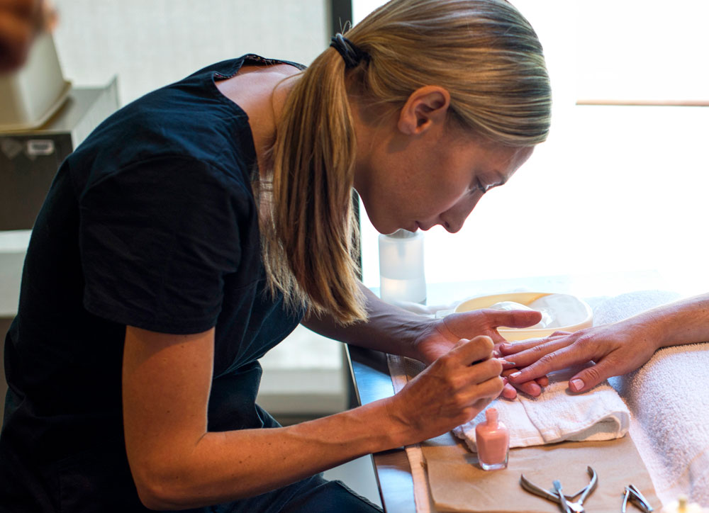 A City College nail technician