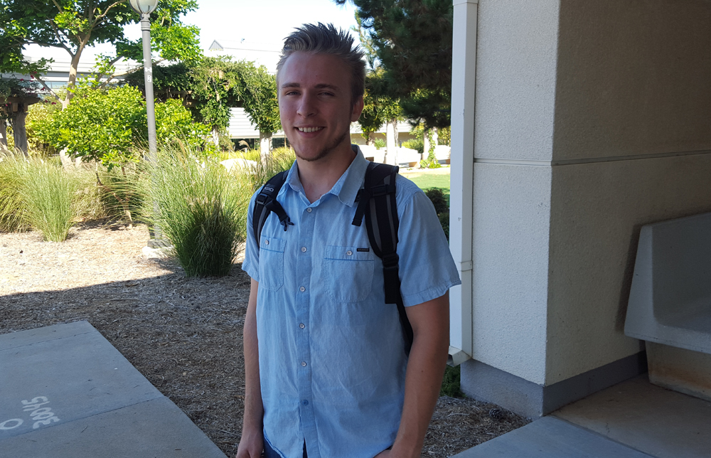San Diego Miramar College student Dillon McIntire is in the San Diego Promise program.