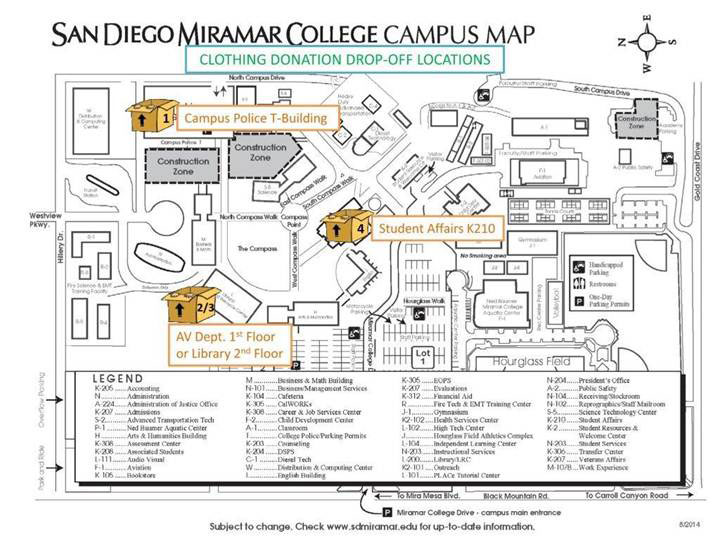 Map of Miramar College