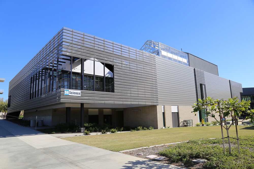 The outside of Miramar College's science building.