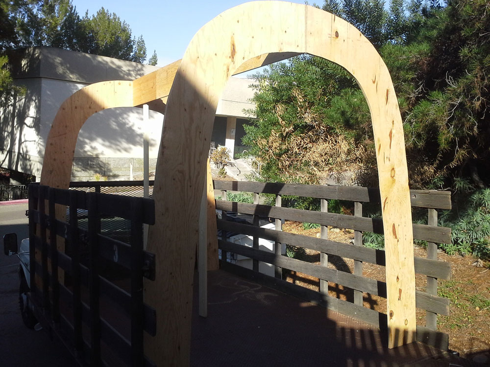 San Diego Mesa College is still working on its float for the Martin Luther King, Jr. Parade on Sunday.