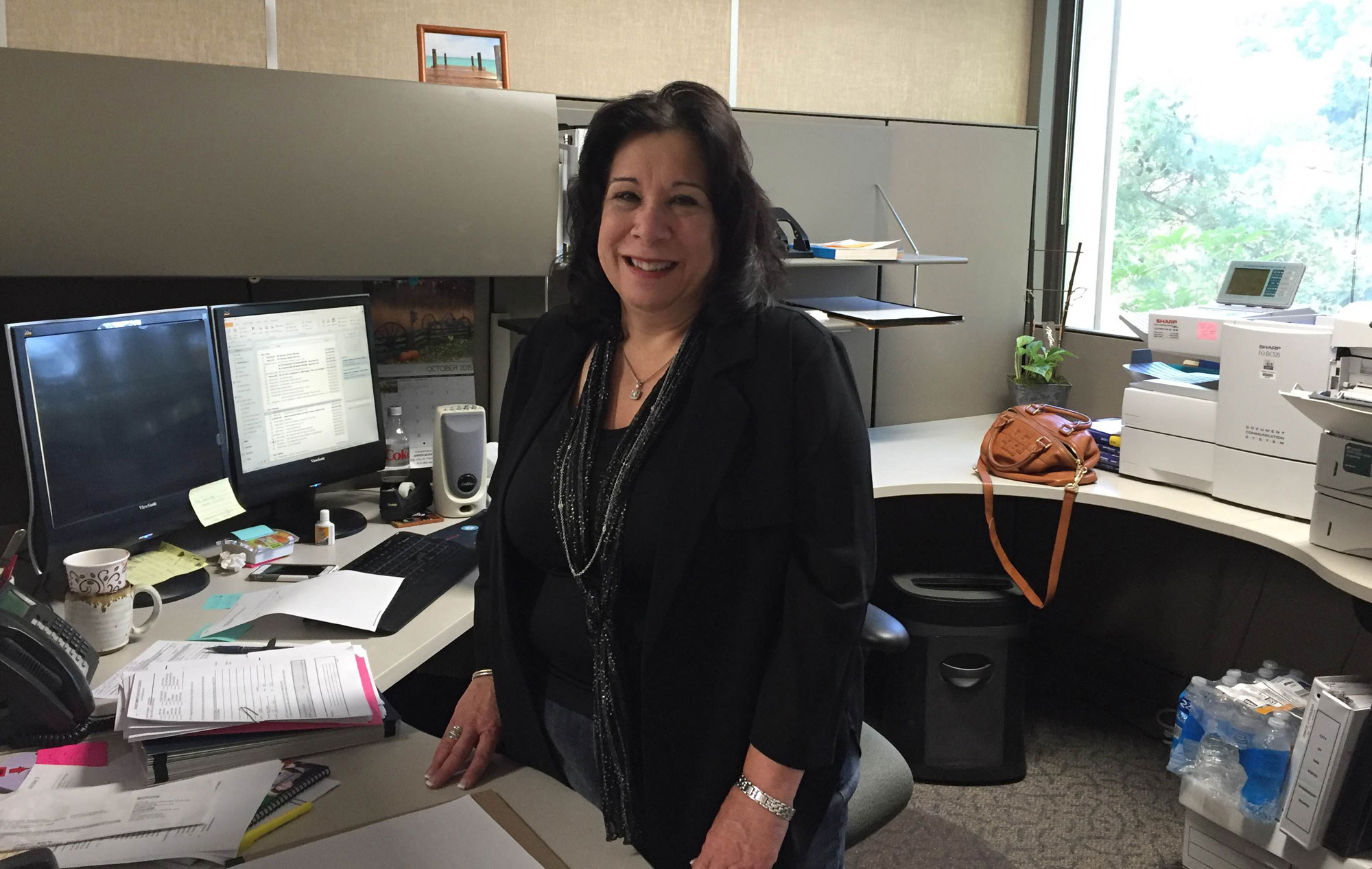 Nancy Johnson in her office.