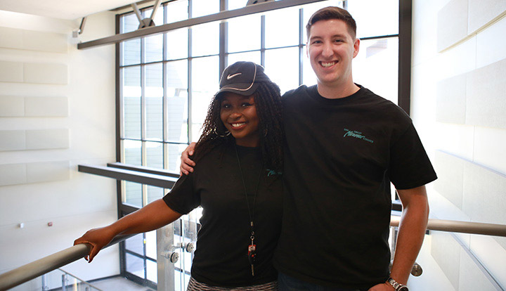 2 honors students, Ifechi Ochi and Jeremy Mazur