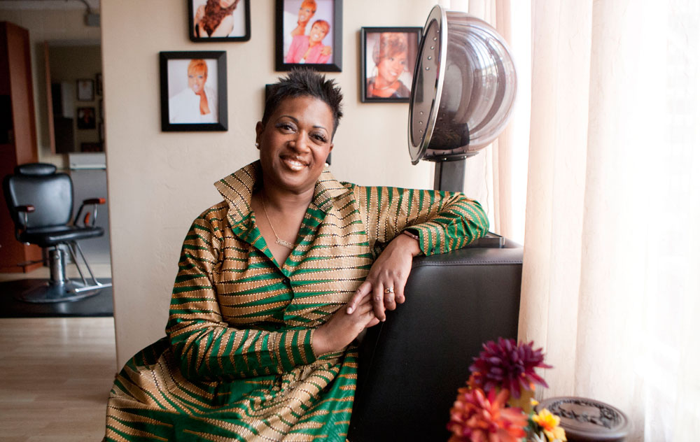 Patricia Grooms-Jones in her salon