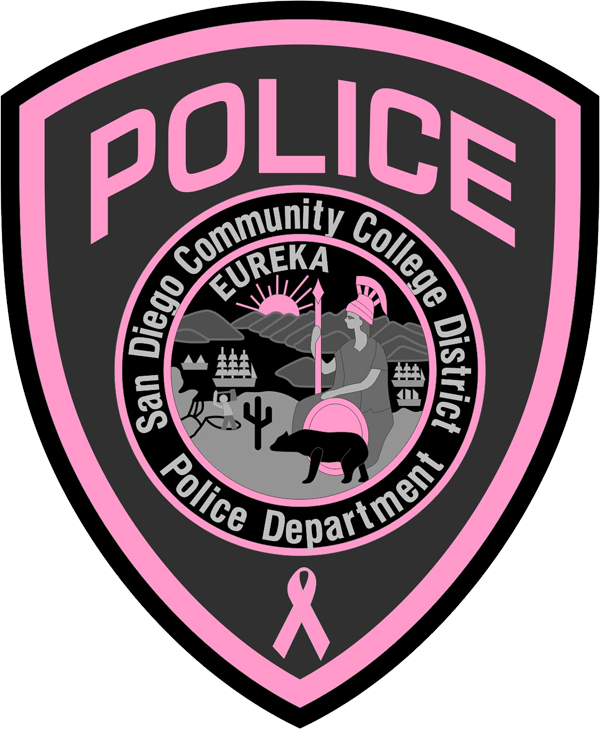 Pink police patch