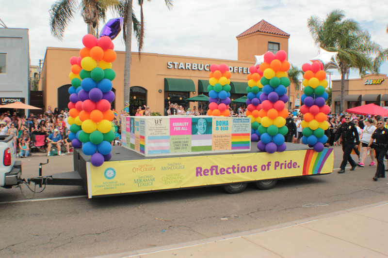 San Diego Community College District's 2014 Pride Parade float.