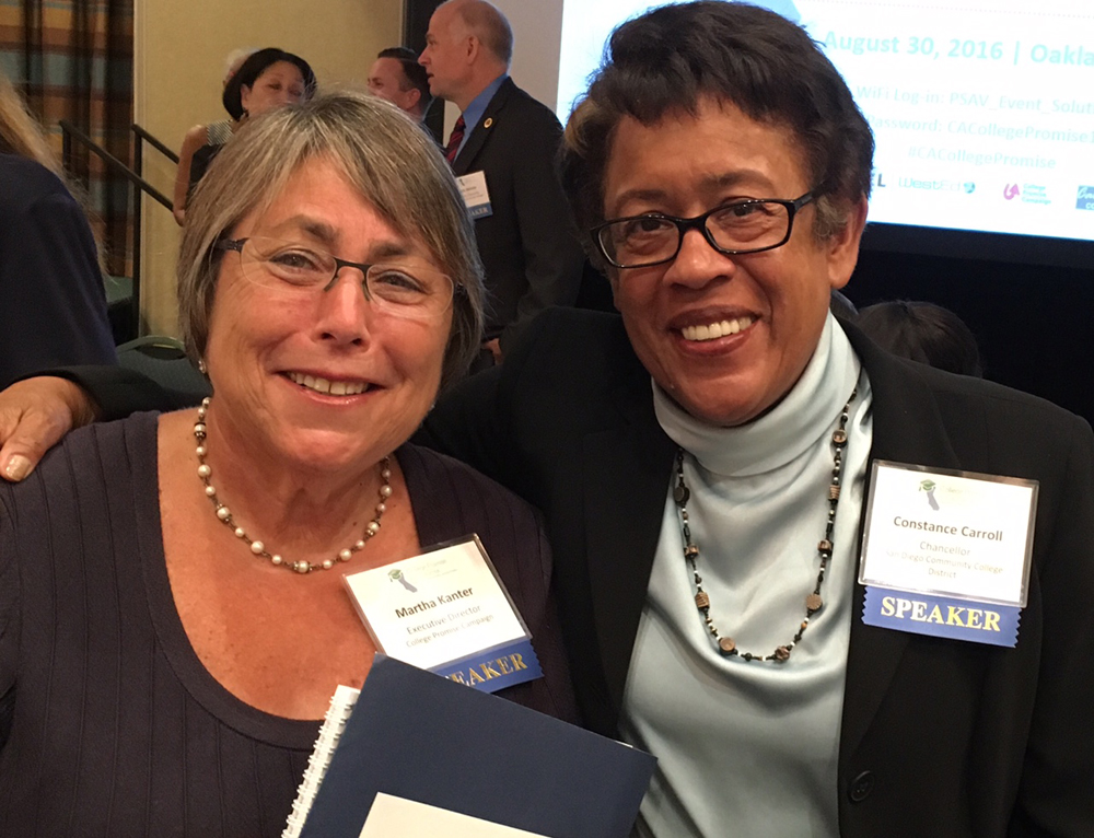 Chancellor Constance Carroll and Martha Kanter