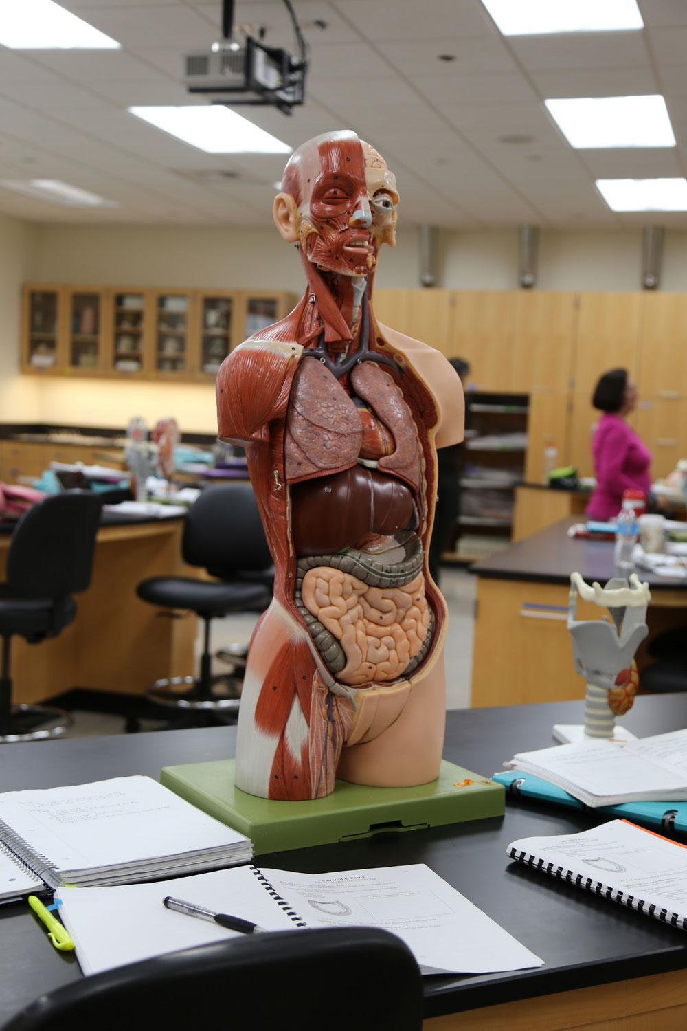 A classroom in the new science building at Miramar College