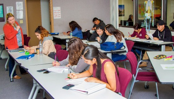 Students in a classroom