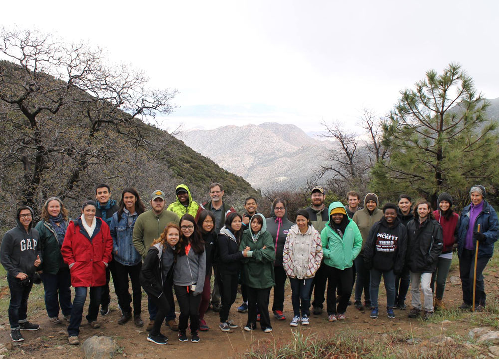 Students in the SEEDS program on a field trip in the Laguna Mountains