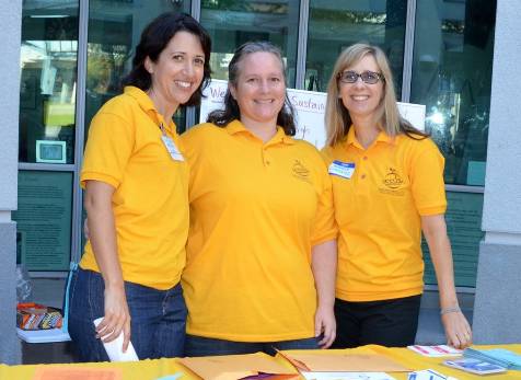 Mesa Professors Leticia Lopez, Waverly Ray and Laura Gonzalez at the Sustainability Summit.