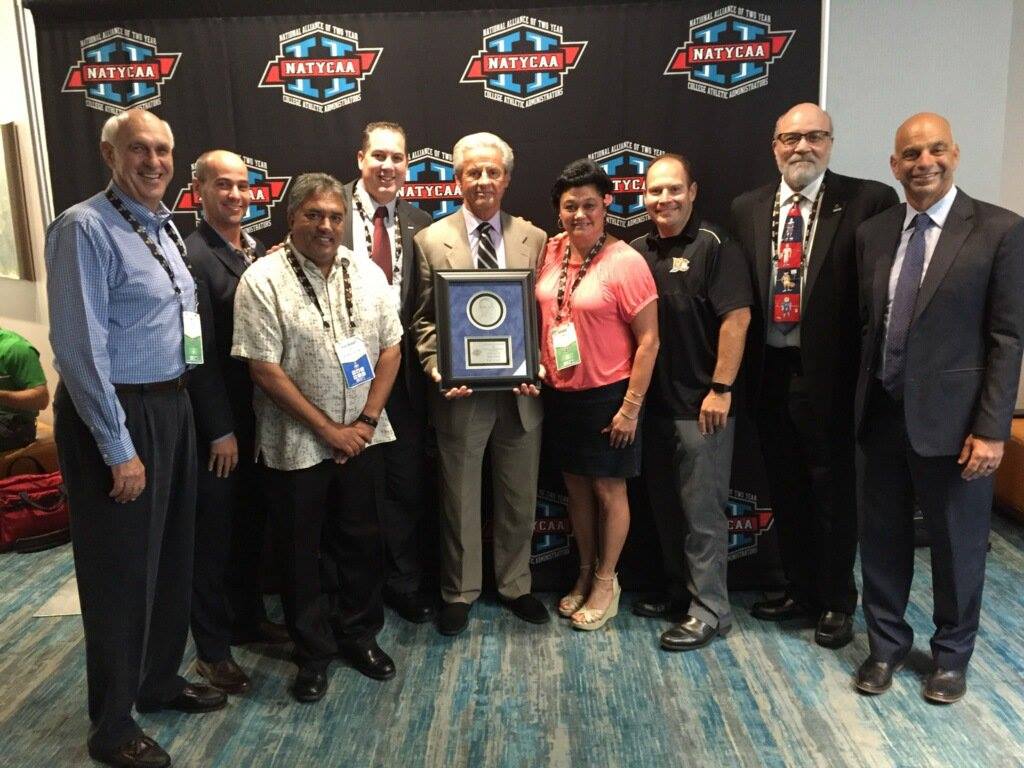 Former Athletics Director Dave Evans receives the L. William Miller Award.