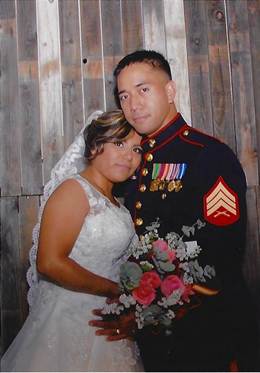 George McFall in a wedding picture with his wife