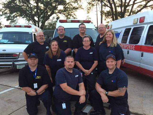 Keegan King with his medical squad