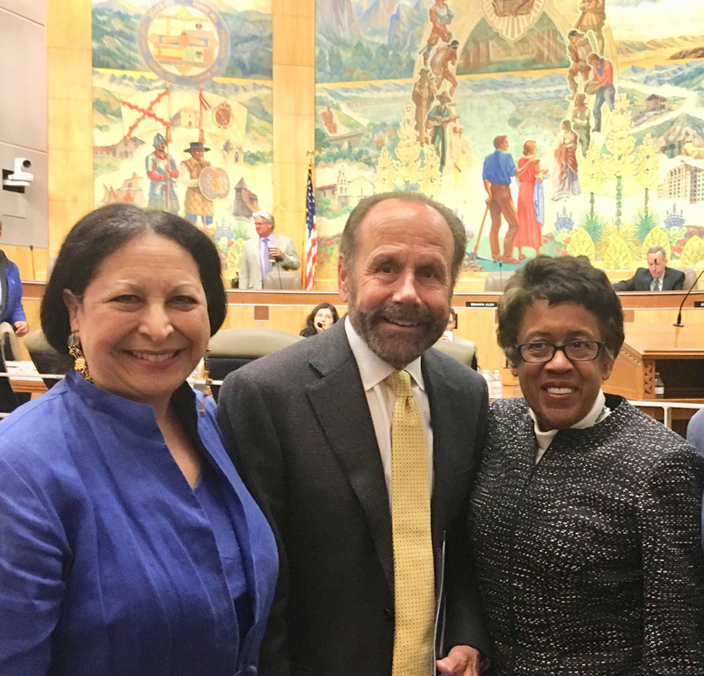 Foothill-DeAnza Chancellor Judy Miner, Sen. Jerry Hill and SDCCD Chancellor Constance M. Carroll