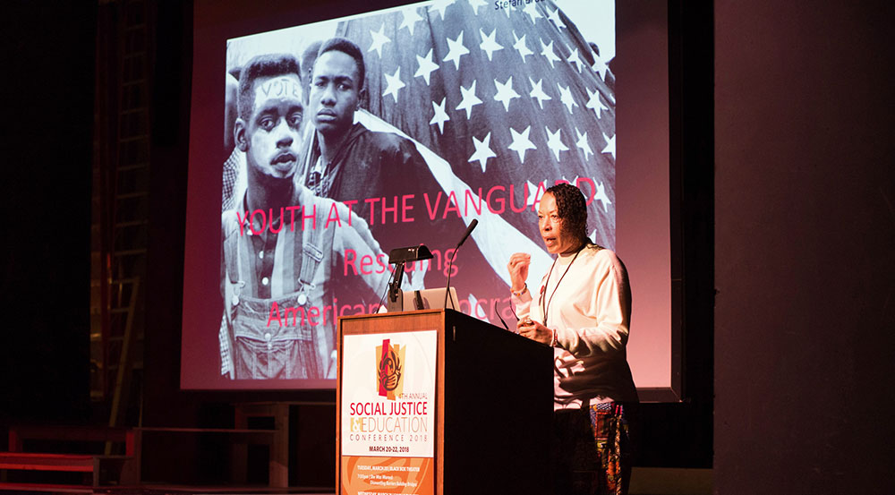 Dr. Cheryl Tawede Grills speaking at opening session