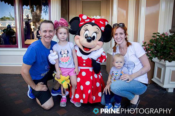 Michael Prime on a family trip to Disneyland