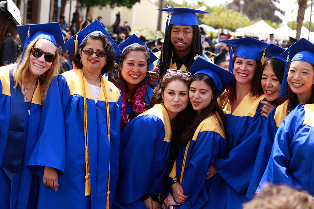 Mesa students at graduation who received a bachelors degree in 2018