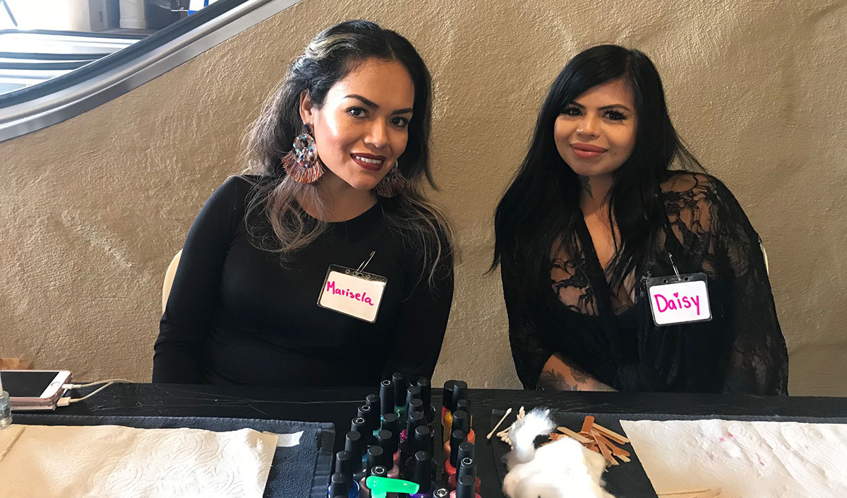 Manicurists at the fair