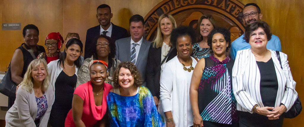 San Diego City officials with Continuing Ed officials at City Hall