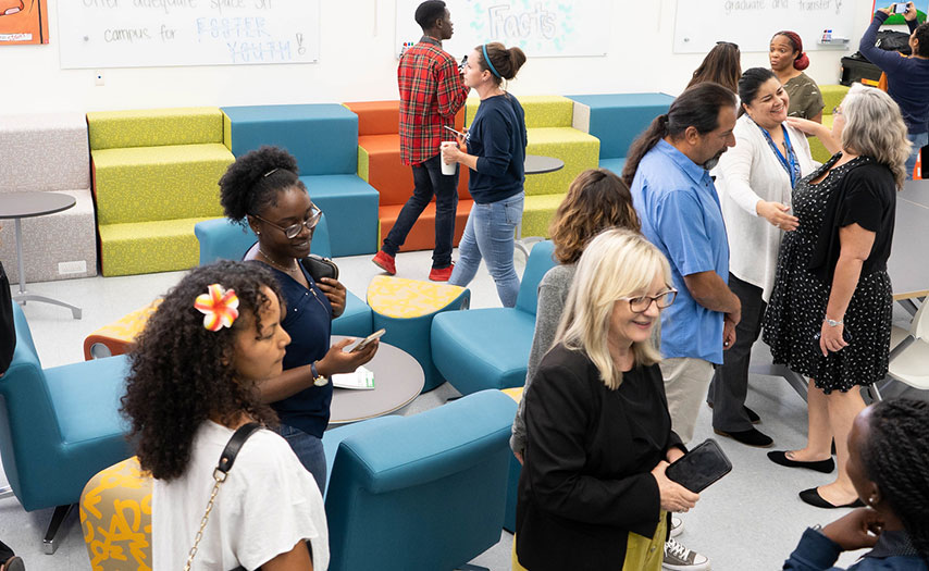 Inside the foster youth center during the grand opening