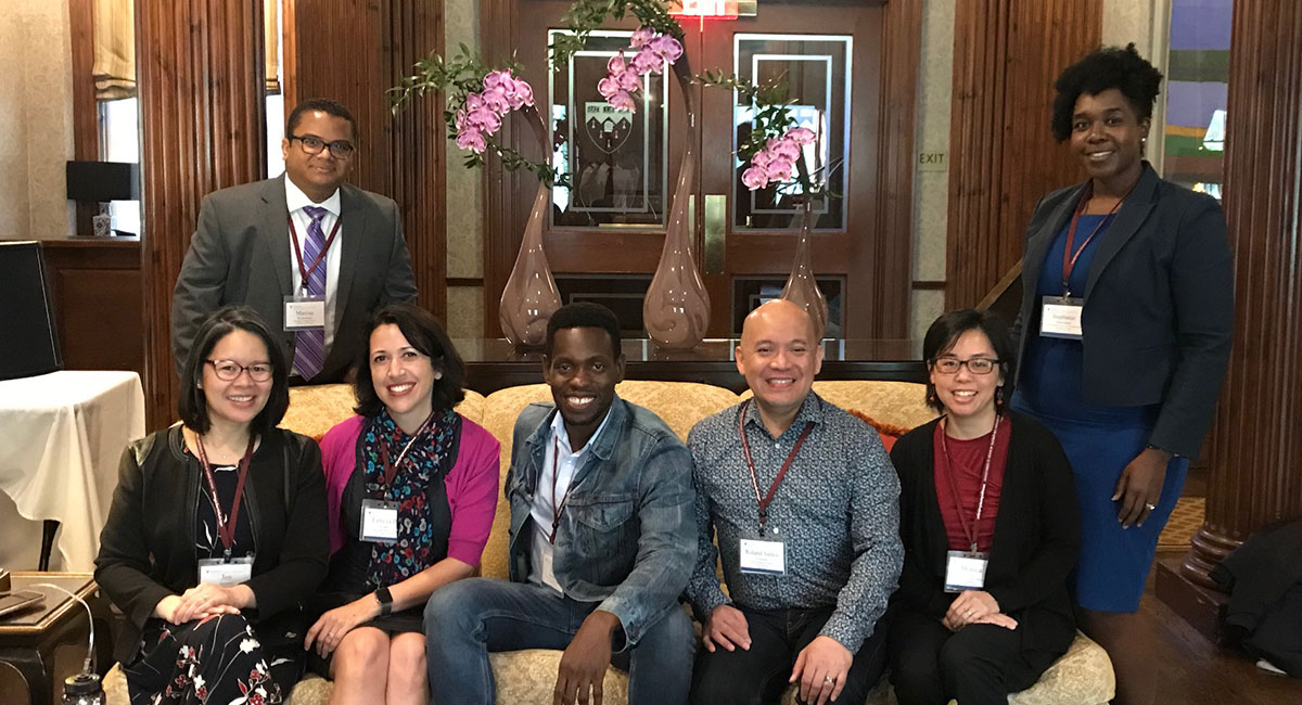 Leticia Lopez with participants in the Harvard program