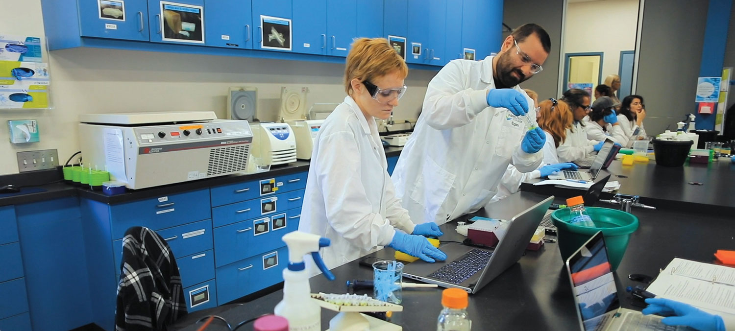 Students get hands-on experience during class as part of MiraCosta’s Biomanufacturing program. File photo provided by MiraCosta College.