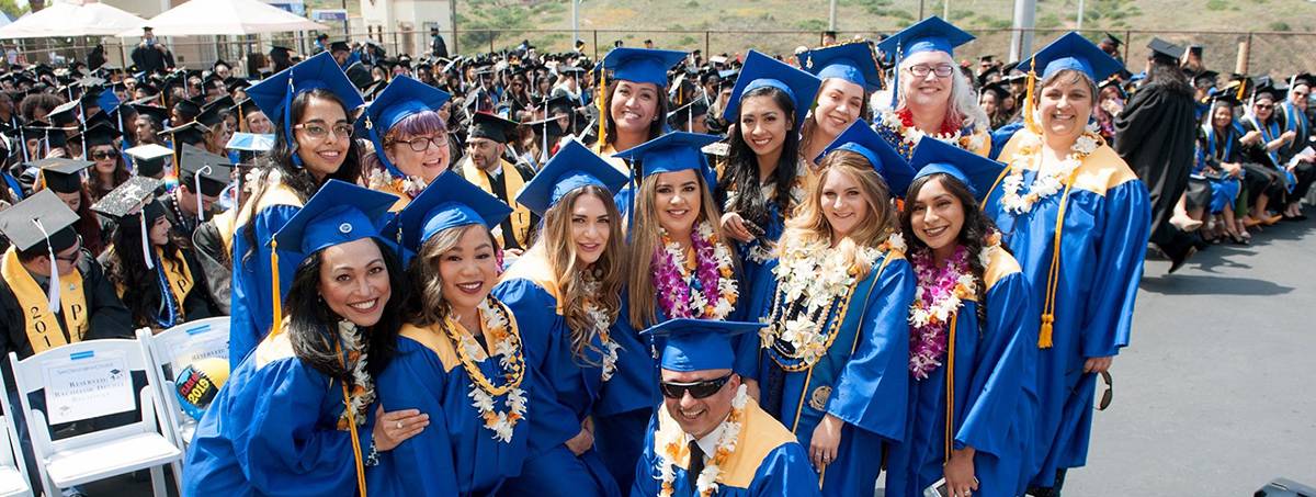 Baccalaureate graduates at the mesa college commencement