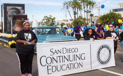 Students from San Diego Continuing Education March in Annual Martin Luther King Jr. Parade