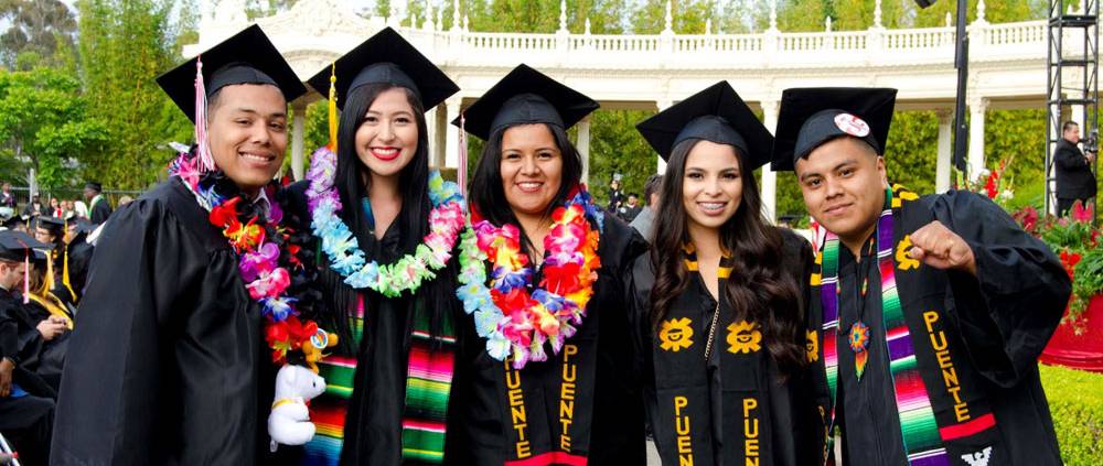 A group of hispanic students from Puente at commencement